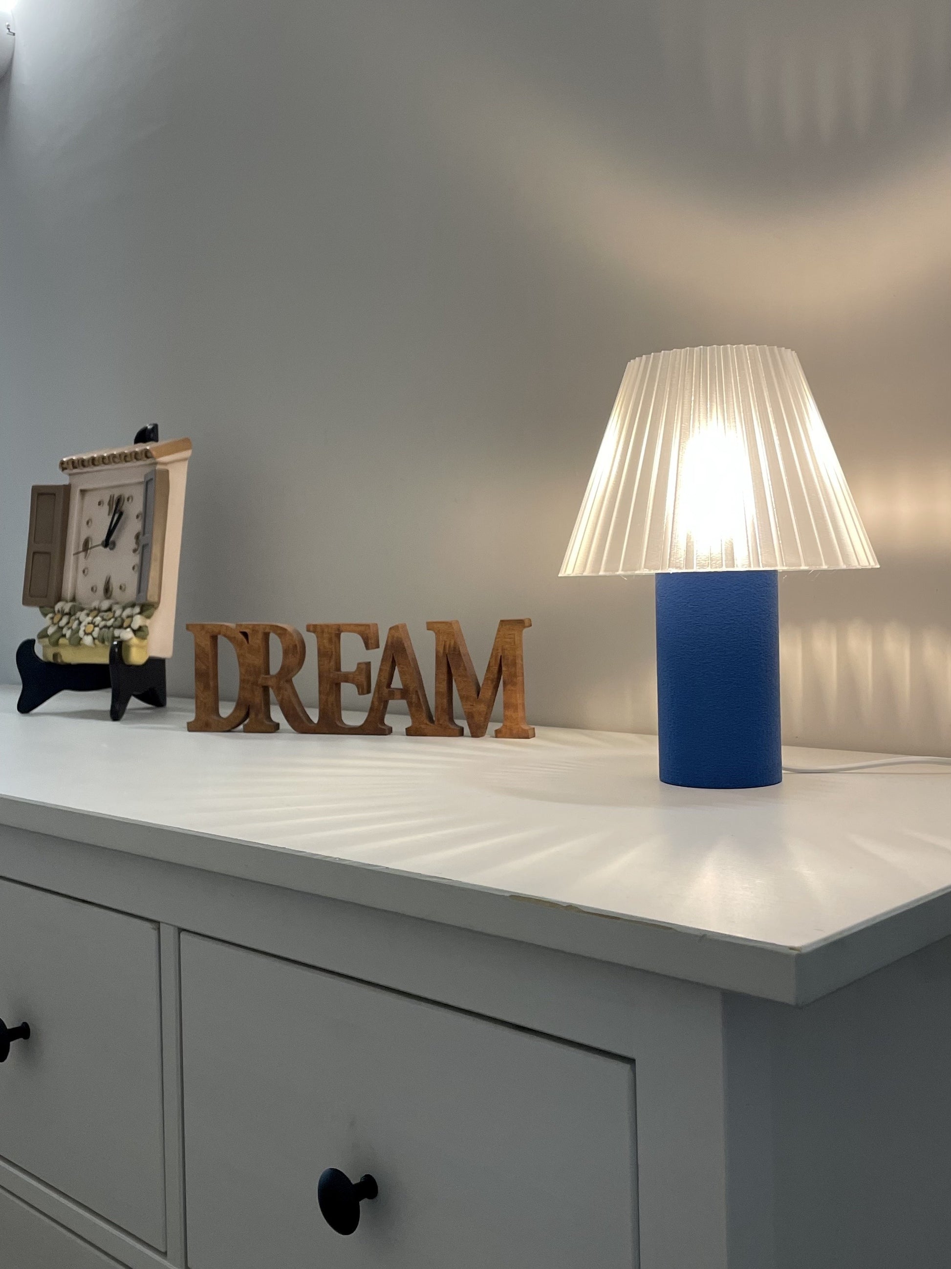 Abat jour da comodino Siena blu Diamantlux