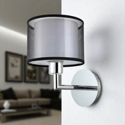 Applique con paralume in stoffa 1073/A diamantlux