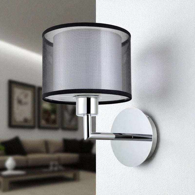 Applique con paralume in stoffa 1073/A diamantlux