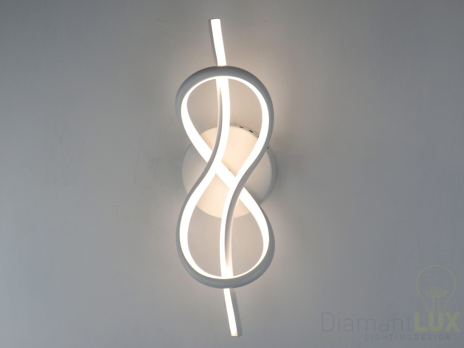 applique design moderno led nodo otto SAVOIA A BIANCO DIAMANTLUX