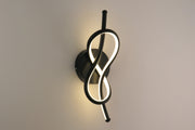 applique design moderno led nodo otto SAVOIA A NERO DIAMANTLUX
