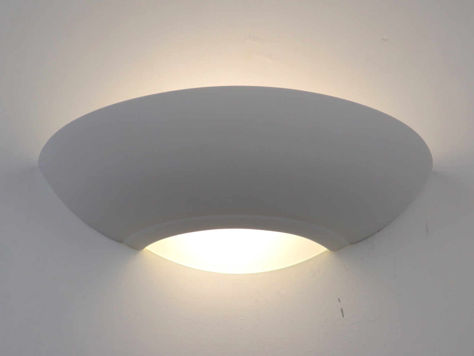 Applique in gesso grandi DIAMANTLUX W818 – Mezzaluna bianca luce LED