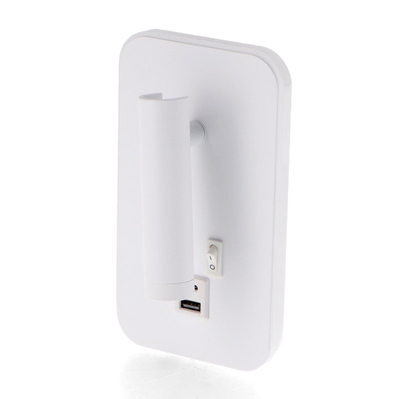 Applique da Comodino Orientabile LED con USB + Type-C – Doppia Luce 4000K Diamant Lux