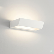 Applique LED moderna in alluminio bianco 18W luce calda modello EDGE 955