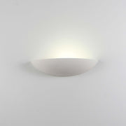 Applique da parete a conchiglia in ceramica bianca tinteggiabile Isyluce 601 SHELL, luce verso l'alto - Diamantlux