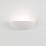 Applique da parete a conchiglia in ceramica bianca tinteggiabile Isyluce 603 SHELL, luce verso l'alto - Diamantlux