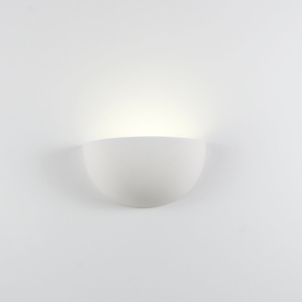 Applique da parete in ceramica bianca tinteggiabile Isyluce 605 QUARTO, luce verso l'alto - Diamantlux