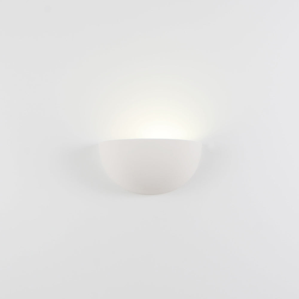 Applique da parete in ceramica bianca tinteggiabile Isyluce 606 QUARTO, luce verso l'alto - Diamantlux