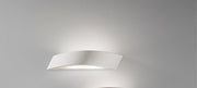 Applique da Parete a Taglio Obliquo in Ceramica Bianca Tinteggiabile, Isyluce 607 SBIECO