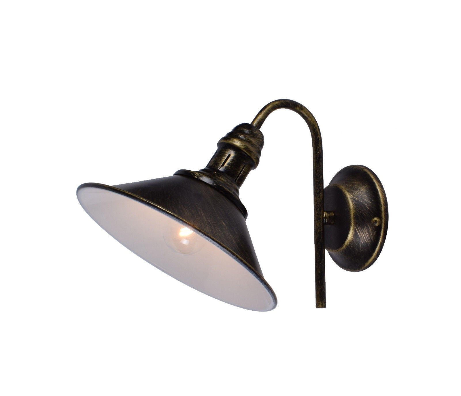 Applique Vintage Nera e Oro EMMA AP1 – Lampada da Parete DIAMANTLUX