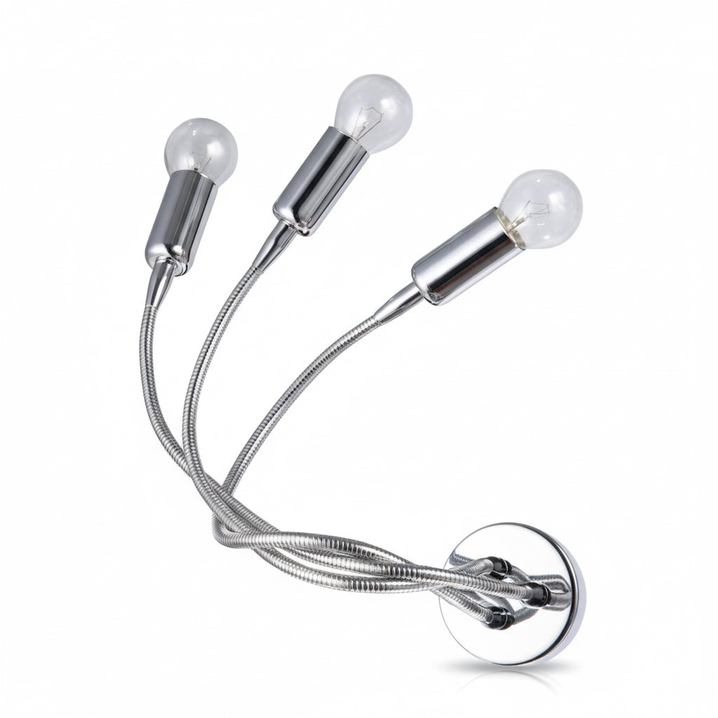 Applique moderna braccio flessibile cromato lucido Diamantlux LIVIA-A3