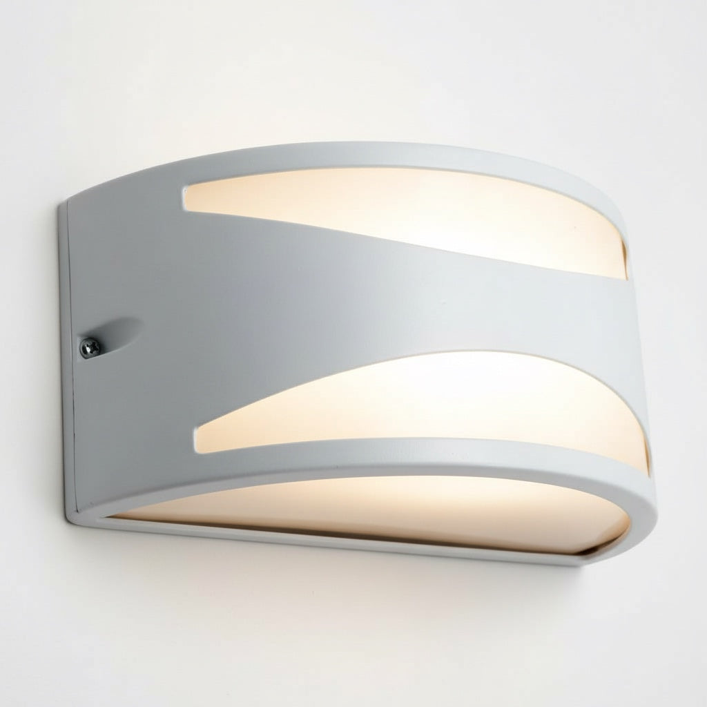 Applique da Esterno Moderne Alluminio Bianco IP44 Diamantlux LEDA-A