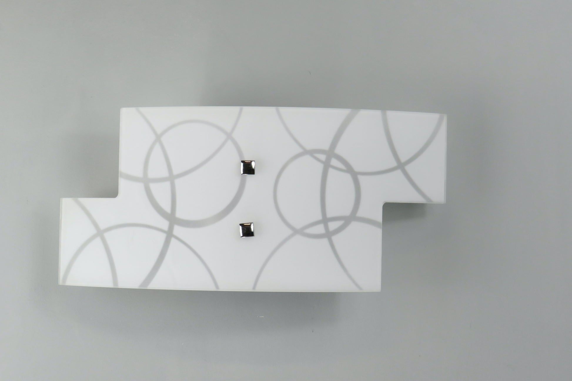 Applique Lampada da Parete Vetro Serigrafia Cerchi E14 4227 AP2 Diamantlux Diamant Lux