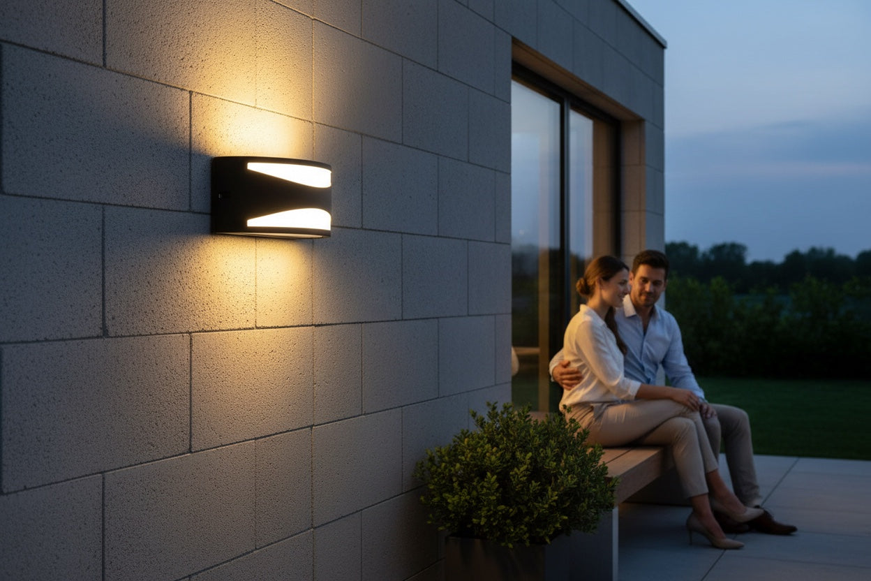 Applique da Esterno Moderne Alluminio Antracite IP44 Diamantlux LEDA-A