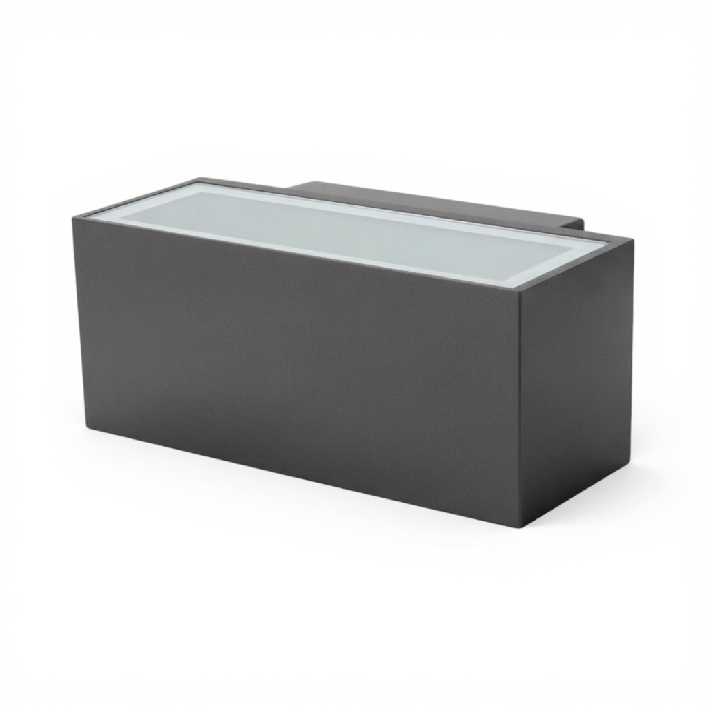 Applique Esterno Rettangolare E27 Antracite IP54 Diamantlux TAORMINA-A