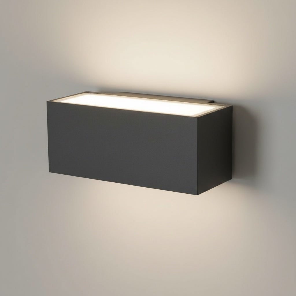 Applique Esterno Rettangolare E27 Antracite IP54 Diamantlux TAORMINA-A