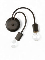 Applique Ferro Battuto Moderno 2 Luci E27 Marrone Diamantlux 147 A2