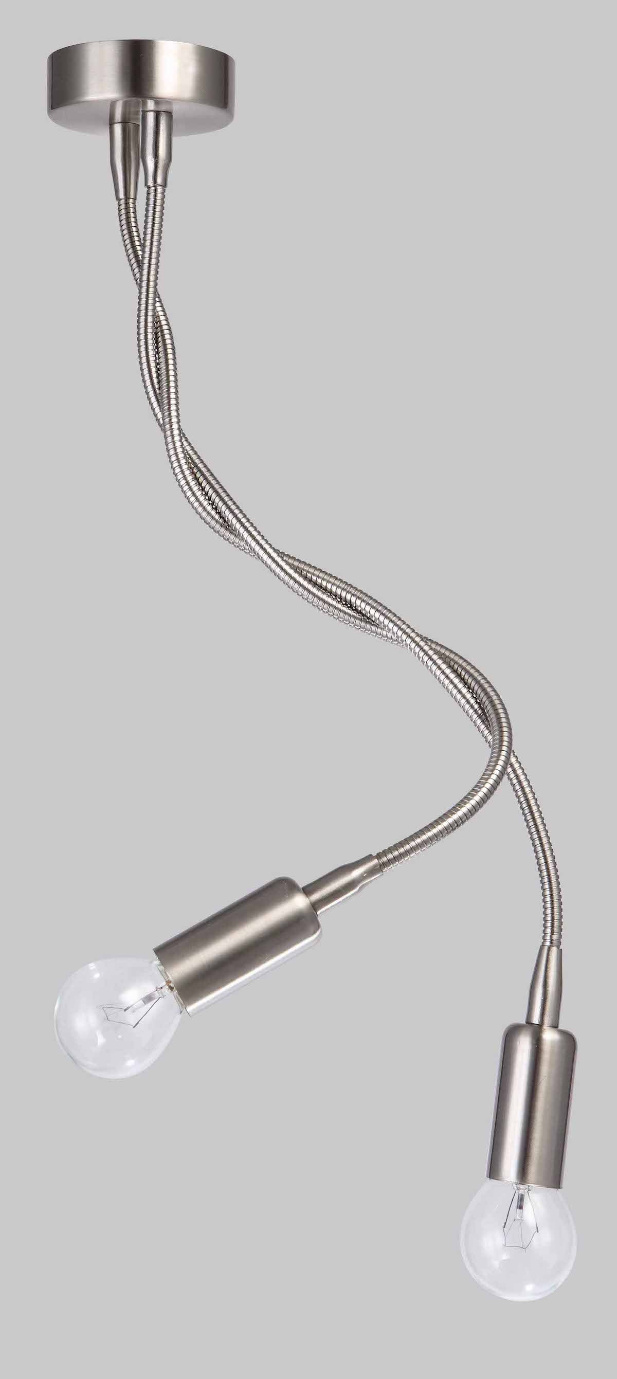 Applique moderna braccio flessibile nickel satinato Diamantlux FULVIA-A2