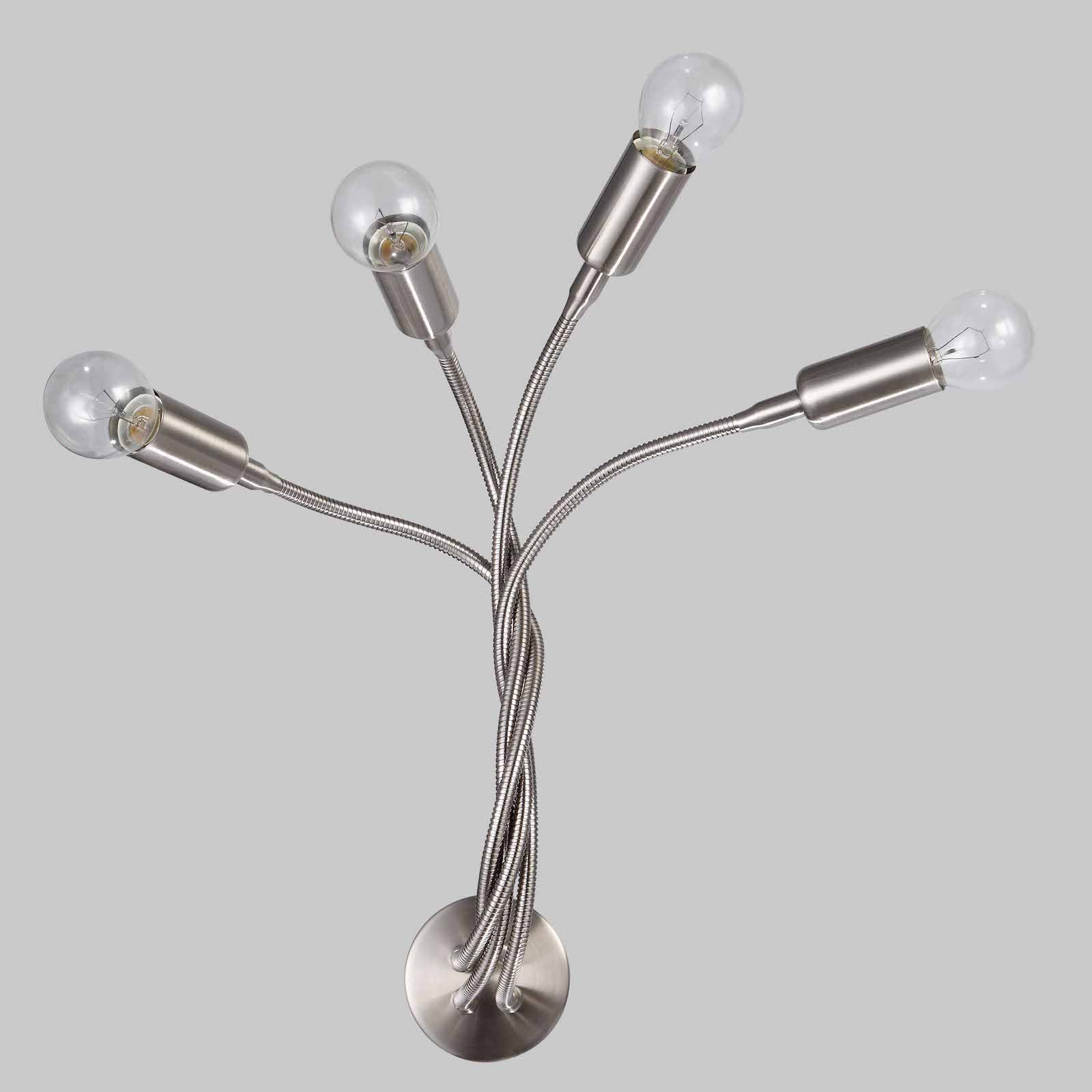 Applique moderna braccio flessibile nickel satinato Diamantlux FULVIA-A4 Diamant Lux