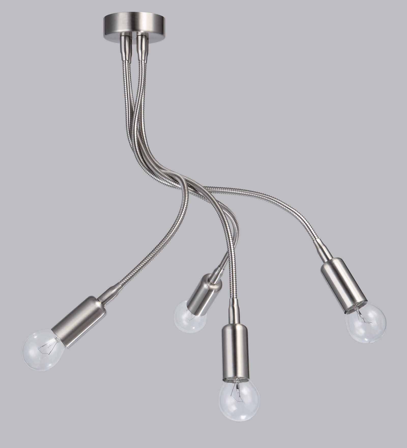 Applique moderna braccio flessibile nickel satinato Diamantlux FULVIA-A4 Diamant Lux
