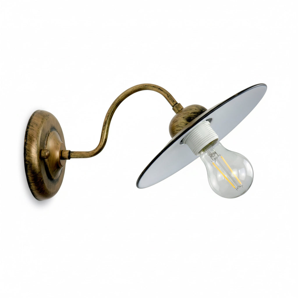 Applique Rustiche per Interni Metallo Piatto E27 Diamantlux KAA-A