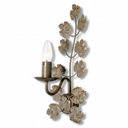 Applique Rustica a Foglie Metallo 1 Luce E14 4125 A1 DIAMANTLUX