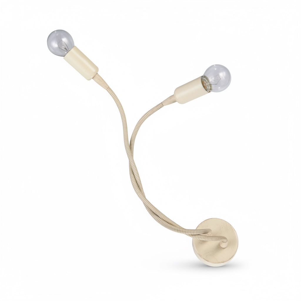 Applique Braccio Flessibile Country 2 Luci Avorio DIAMANTLUX 218 A2