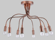 ARIEL 759 P8 lampadario a soffitto plafoniera braccio flessibile rame DIAMANTLUX