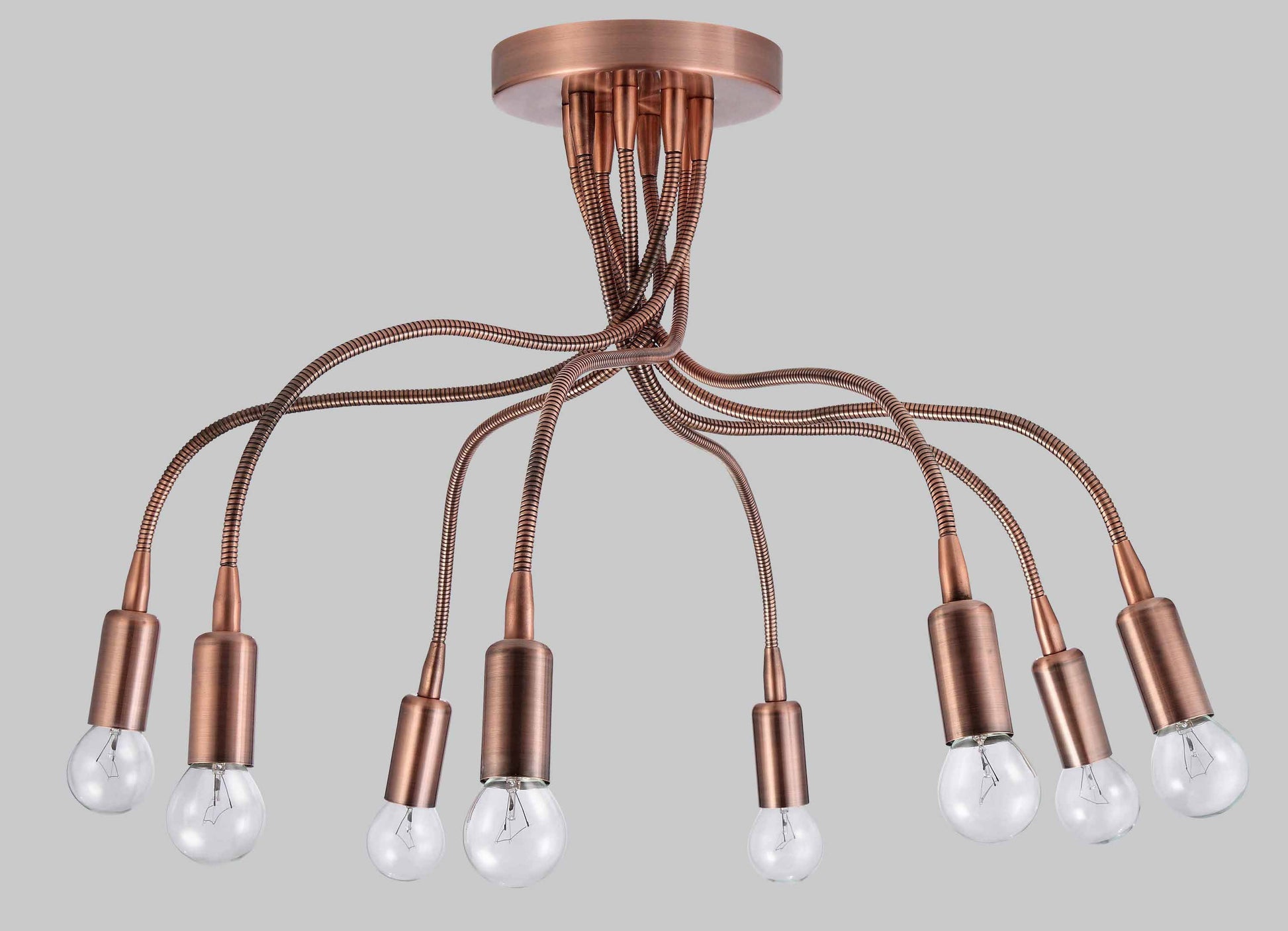 ARIEL 759 P8 lampadario a soffitto plafoniera braccio flessibile rame DIAMANTLUX