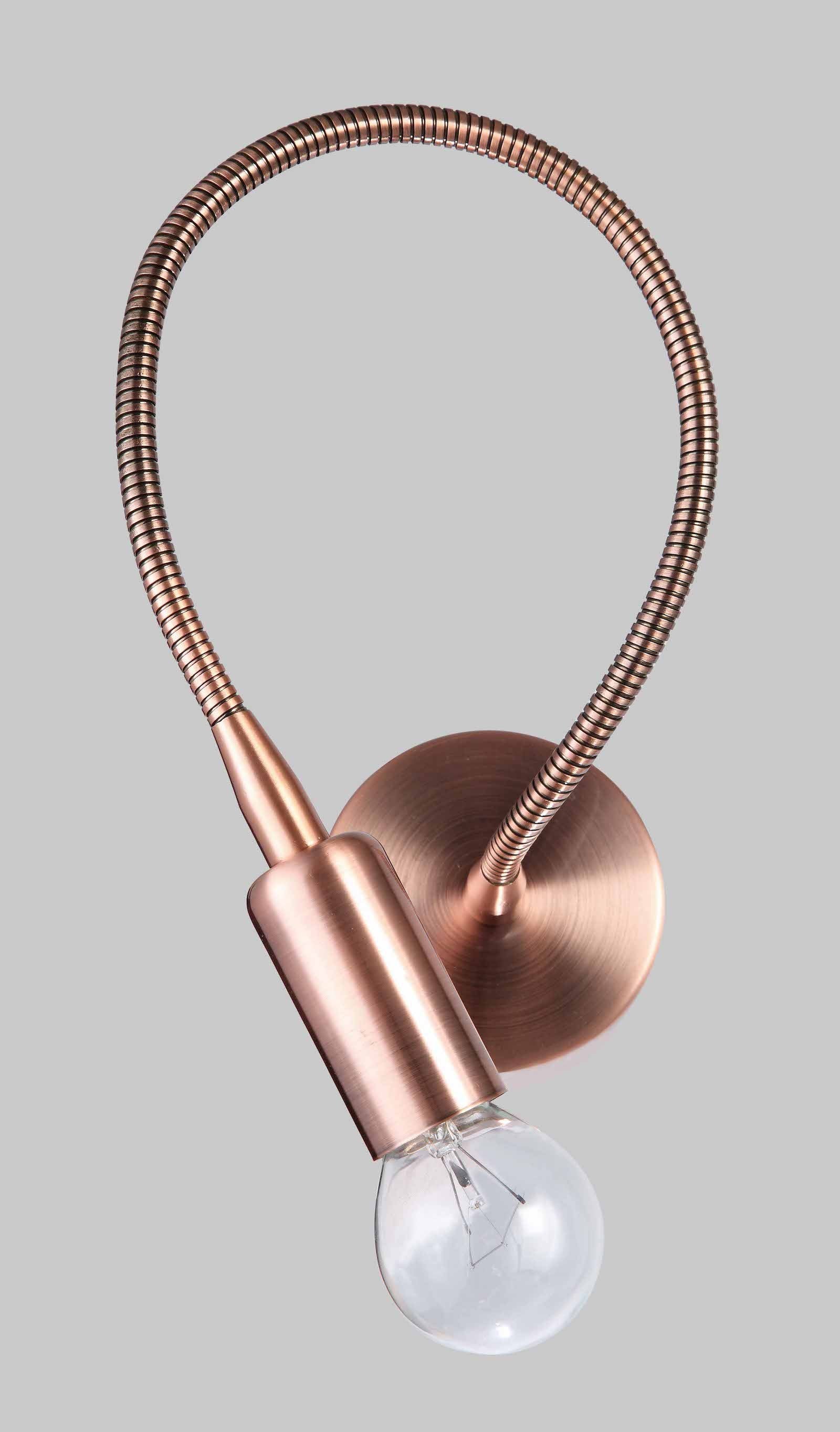 ARIEL-A1 applique braccio flessibile rame DIAMANTLUX