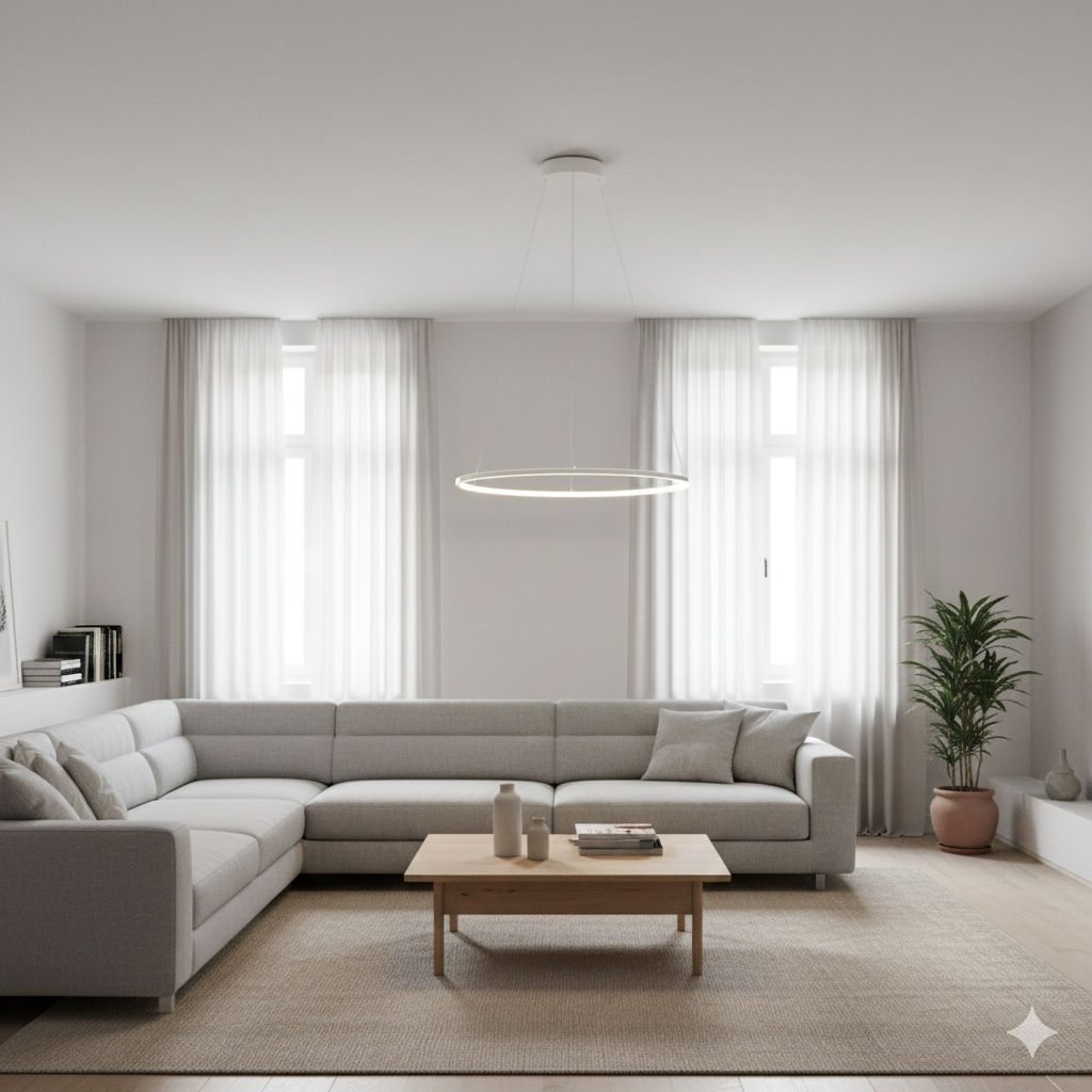 Lampadario Cerchio LED Bianco Ø60 cm Moderno - Favolux Halo SP