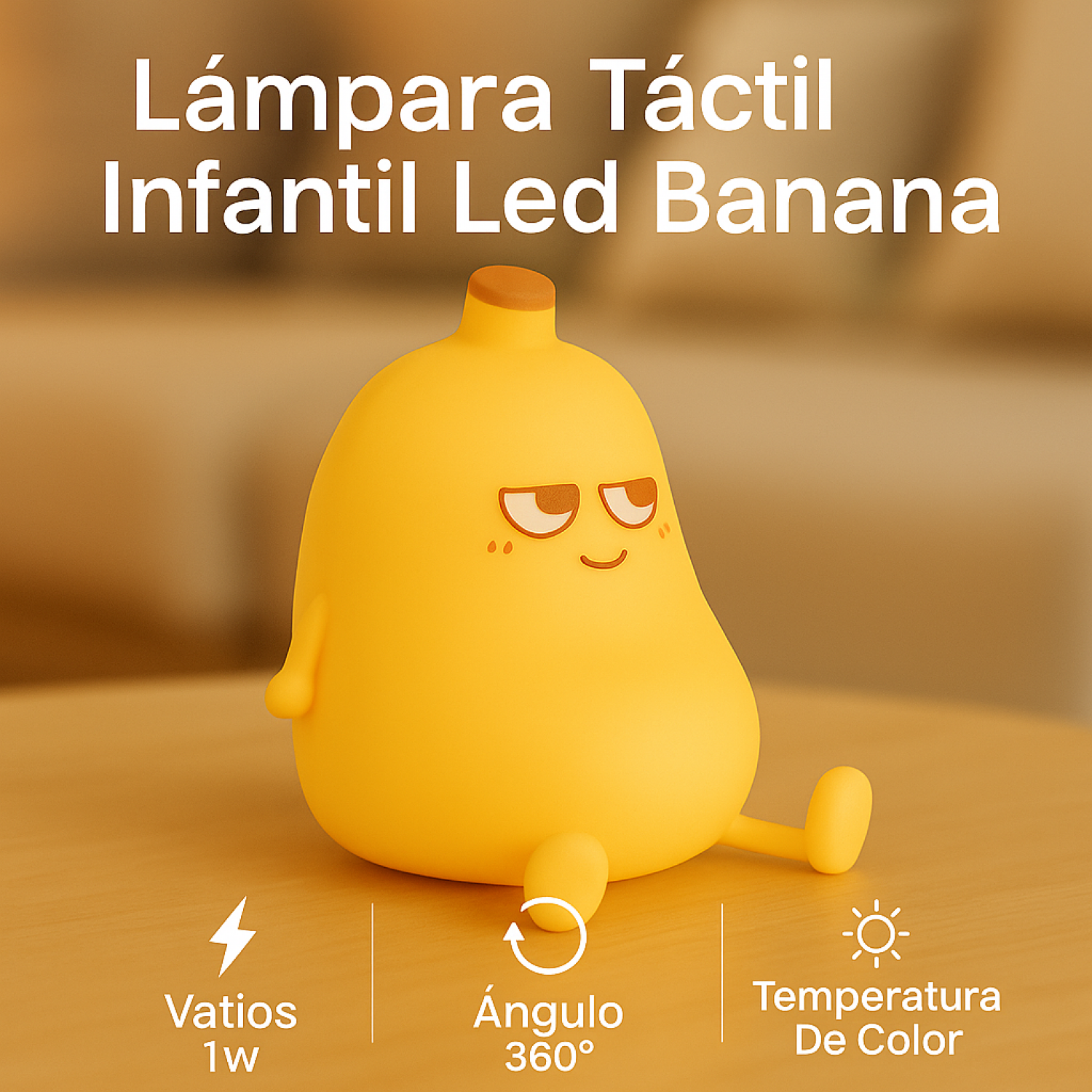 Lampada Touch Per Bambini Banana LED Ricaricabile LM9209