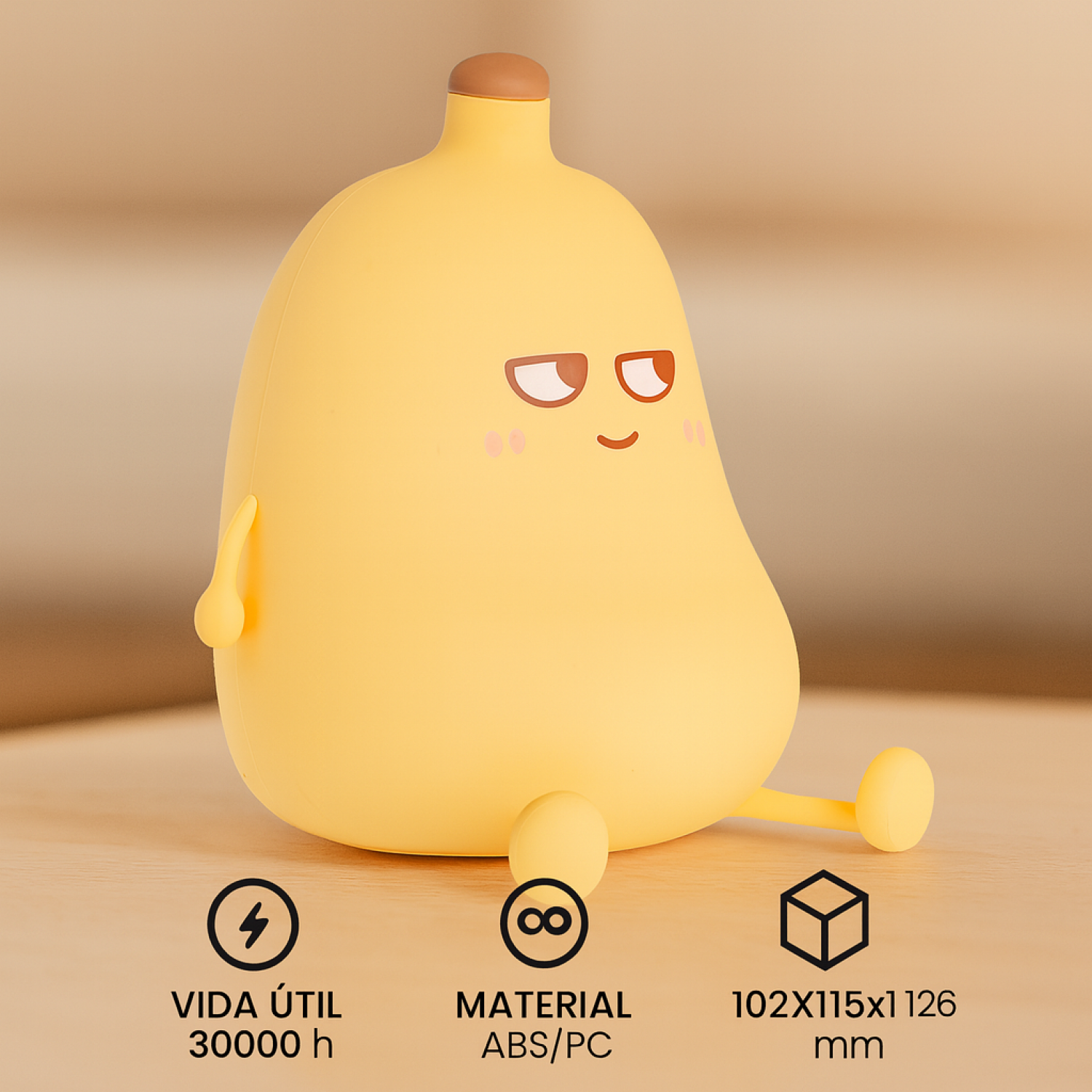 Lampada Touch Per Bambini Banana LED Ricaricabile LM9209