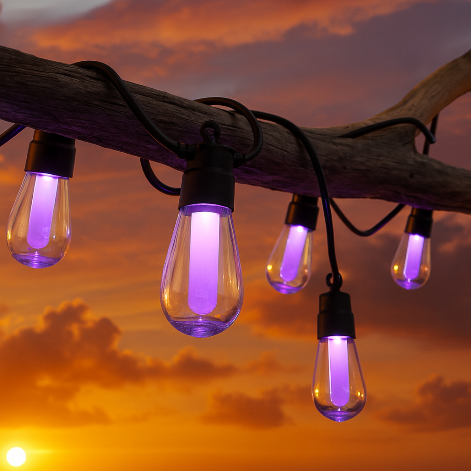 Catena Luminosa Solare 8M RGB+W con 10 Lampadine LED IP54 Dimmerabile – LM8969