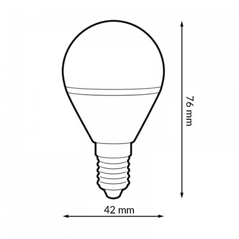Lampadina LED E14 Sfera G45 7W Opale