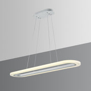 CAMELIA S120 lampadario sospensione ovale led design moderno bianco cucina soggiorno camera DIAMANTLUX