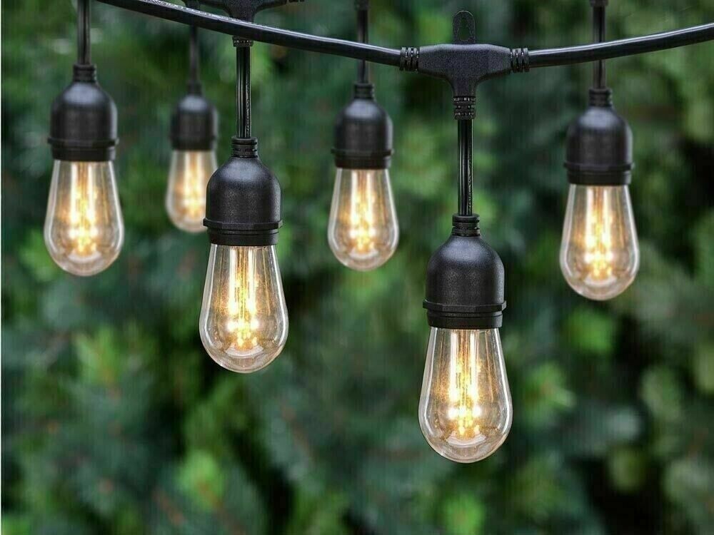 Catena luminosa da esterno professionale 10M IP65 prolungabile con 10 luci E27