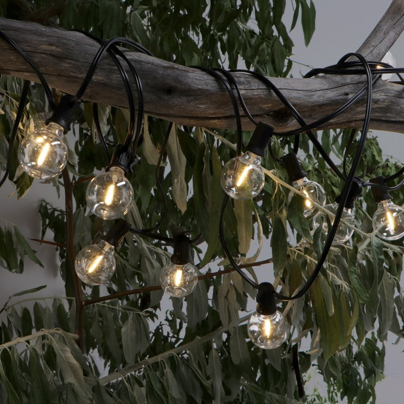 Catena Luminosa Solare da Esterno 7,5M con 15 Lampadine LED 2700K IP54 – LM8967