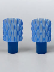 Coppia lampada da tavolo abat-jour camerata ragazzi blu | CONCA diamantlux