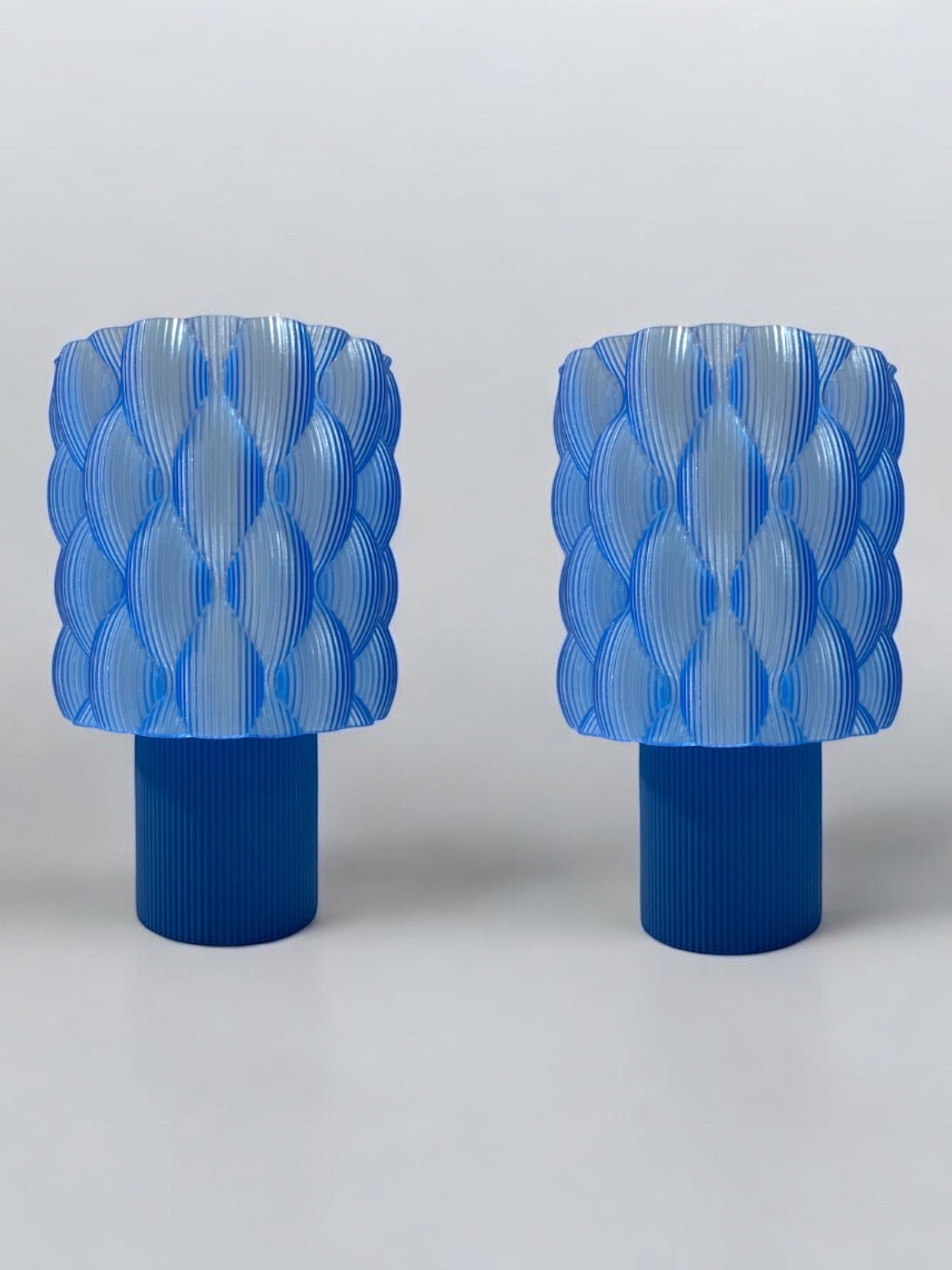Coppia lampada da tavolo abat-jour camerata ragazzi blu | CONCA diamantlux