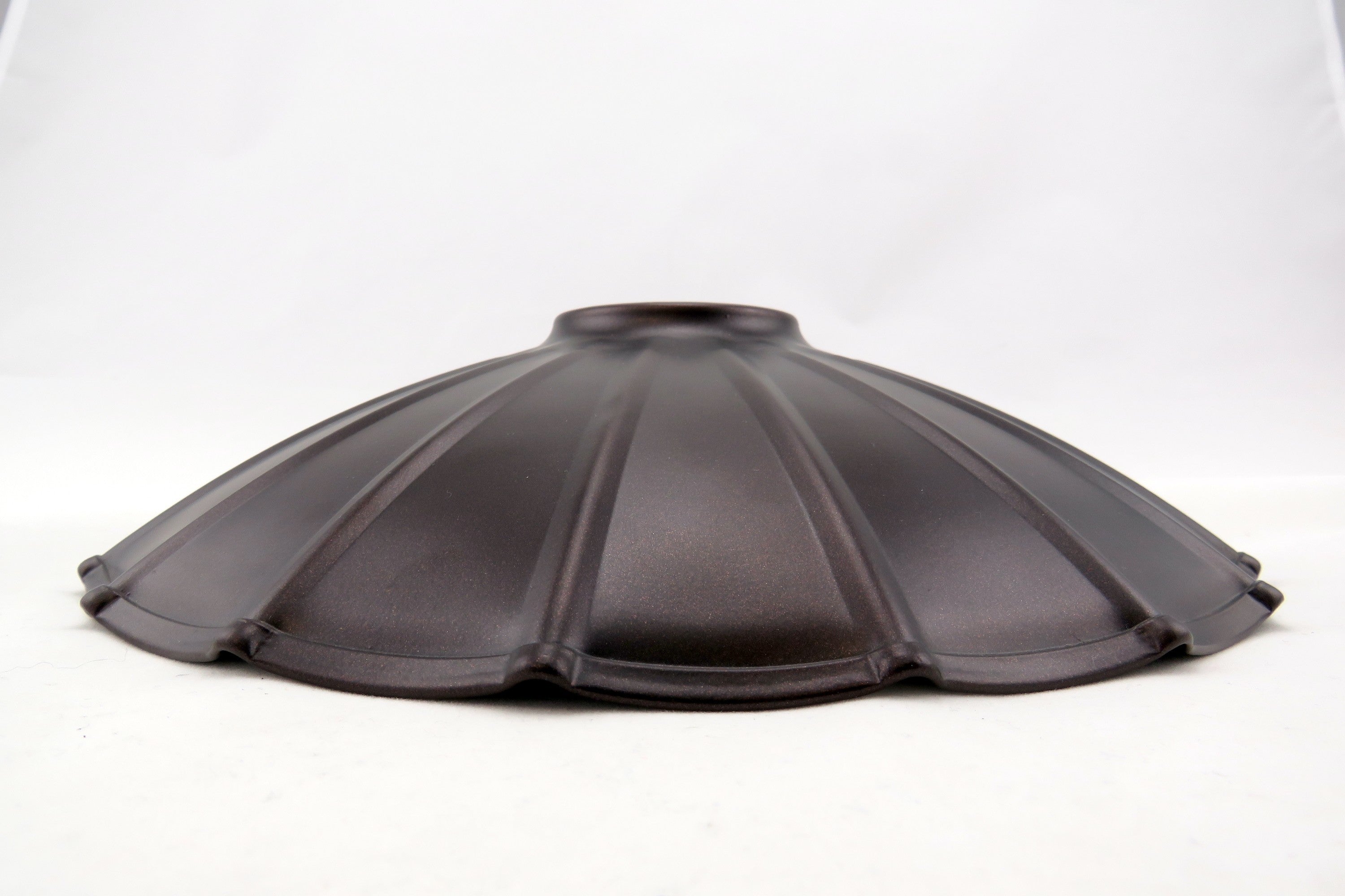 Diffusore in metallo ondulato marrone SOFIA – Ricambio per lampadari E27 – Diamantlux