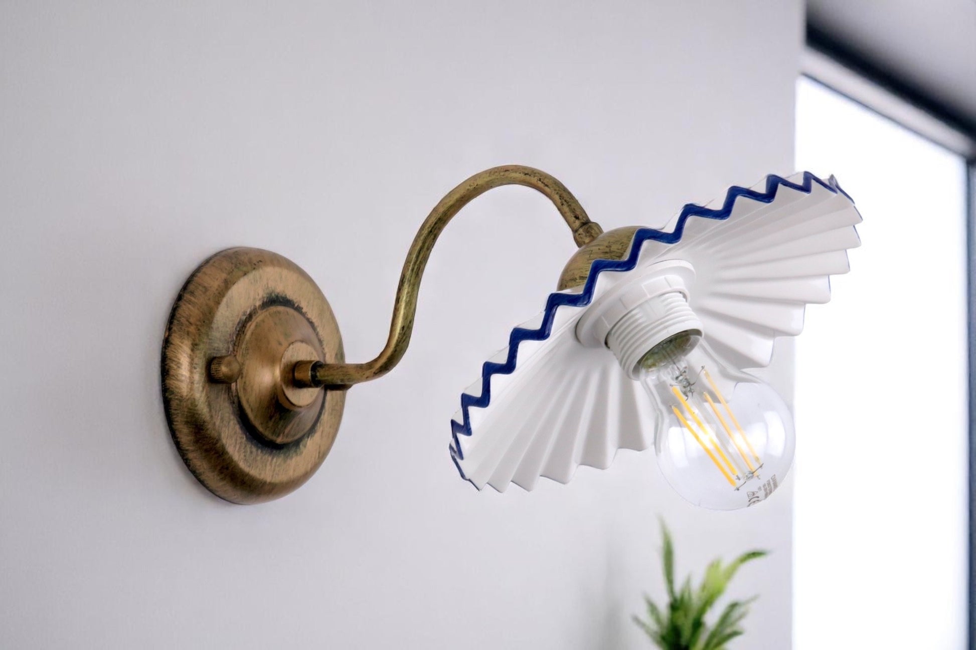 ELENA-A-BLU Applique in ceramica vintage DIAMANTLUX