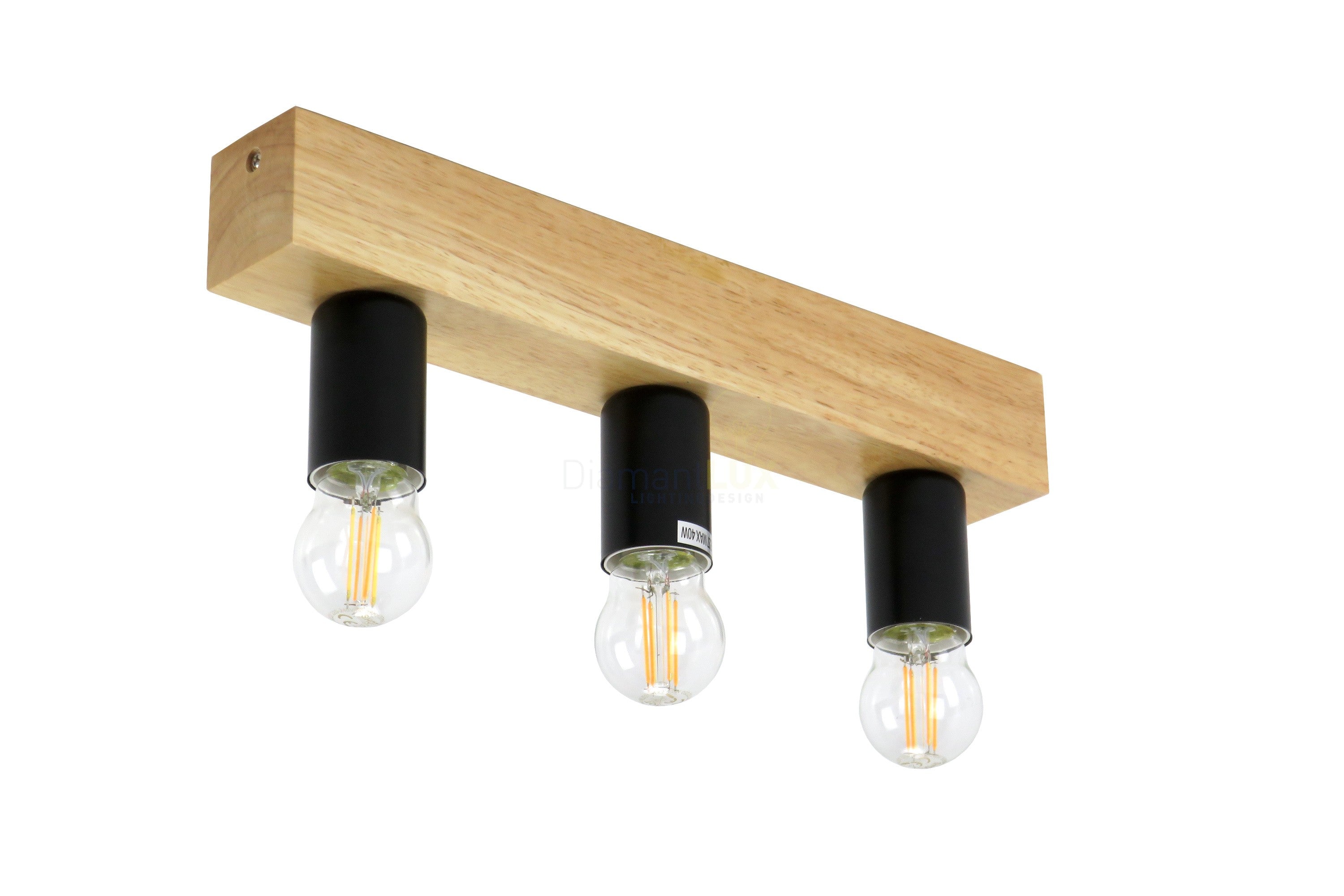 Faretti legno soffitto DIAMANTLUX NUS-3-BK