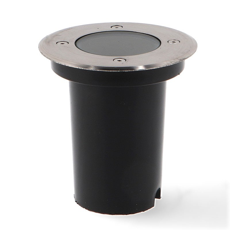 Faretto calpestabile da incasso a pavimento tondo GU10 IP67 in acciaio inox