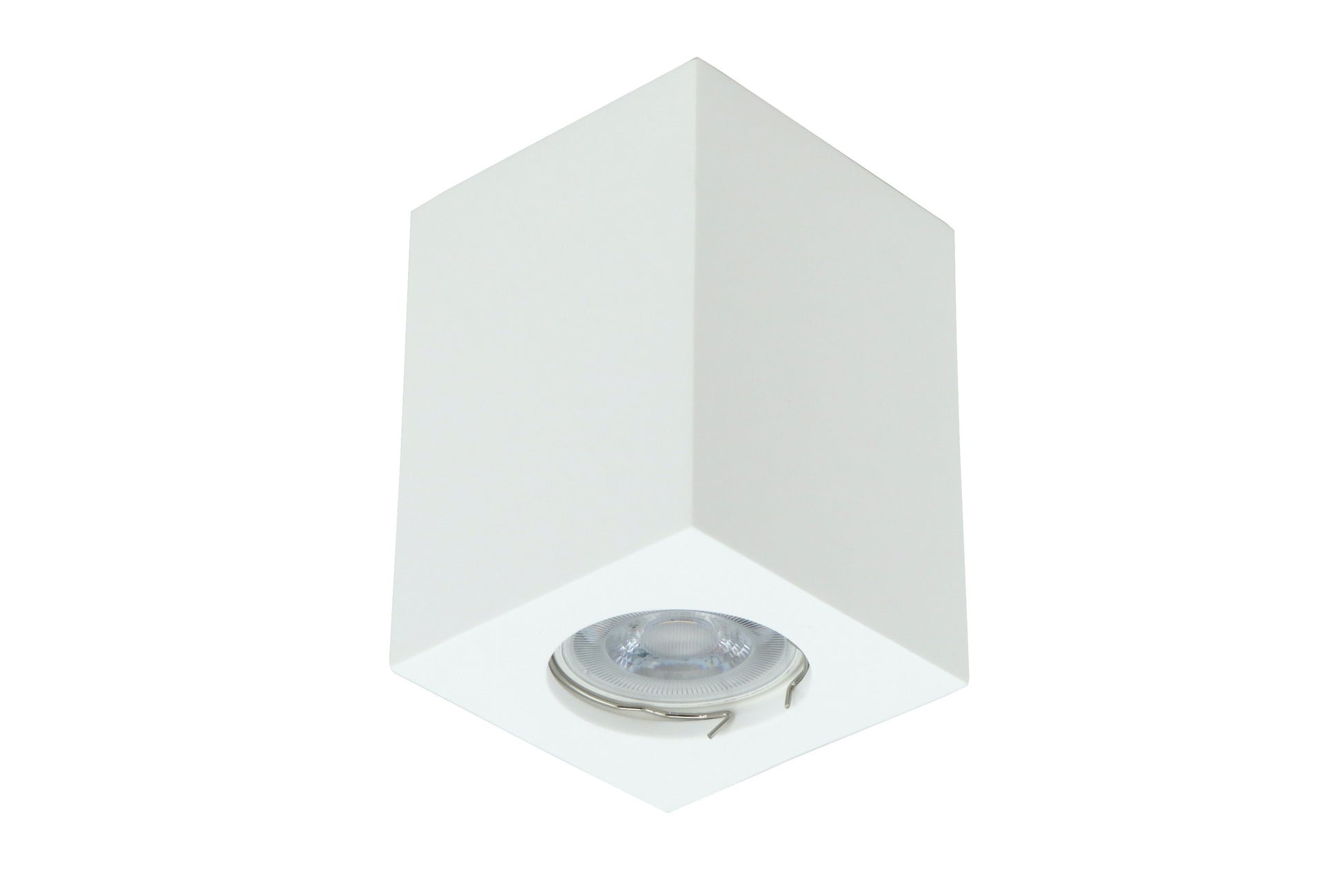 Faretto da soffitto led gu10 cubo di gesso bianco DIAMANTLUX D0208
