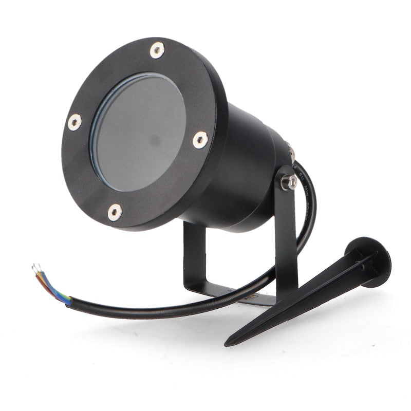 Faretto da Giardino con Picchetto Cilindrico Nero Alluminio Ledme LM7301 M LEDME