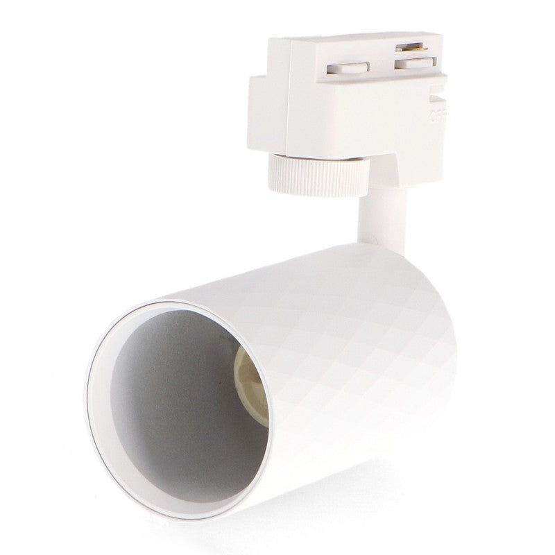 Faretto per Binario Monofase GU10 Design Cilindrico Orientabile Diamond