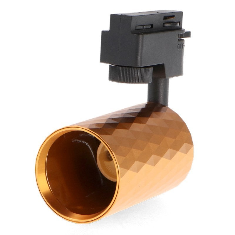 Faretto per Binario Monofase GU10 Design Cilindrico Orientabile Diamond