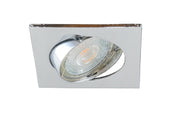 faretto incasso orientabile quadrato cromato gu10 - DIAMANTLUX RS001