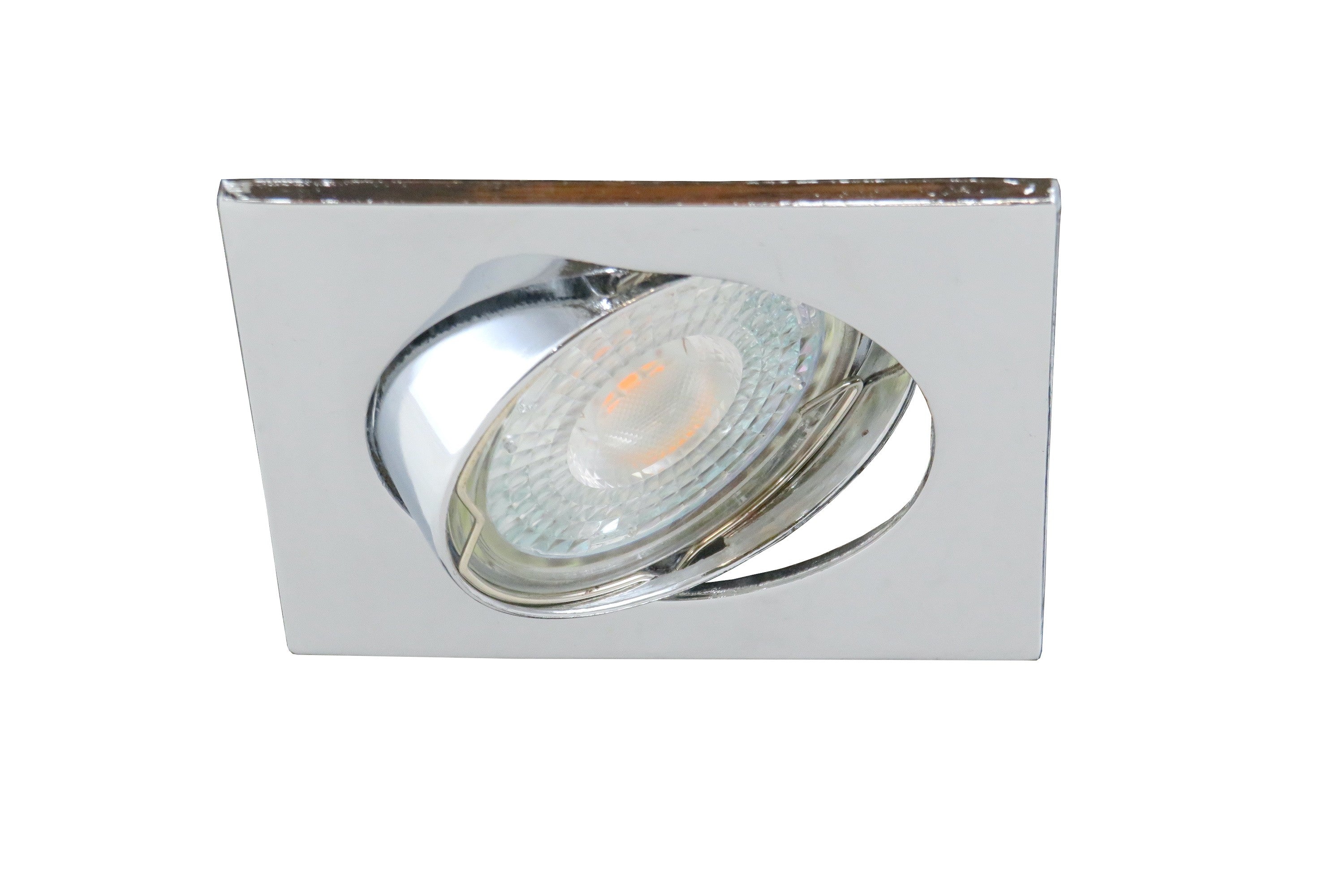 faretto incasso orientabile quadrato cromato gu10 - DIAMANTLUX RS001